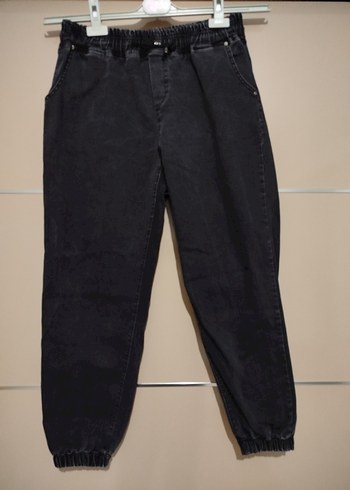 gri renk kör pantolon paçaları lastikli - Görsel 3