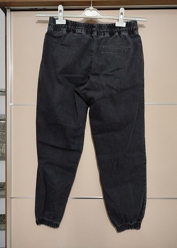 gri renk kör pantolon paçaları lastikli - Görsel 2