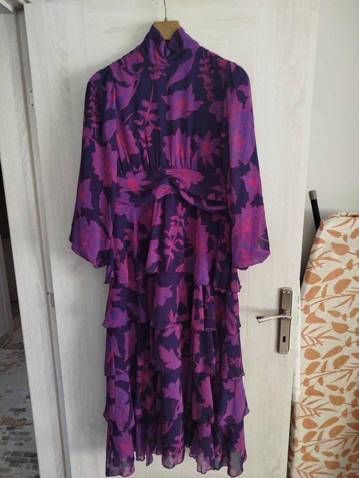 Renkli Mor Batik Yoga Kayışı - Görsel 3