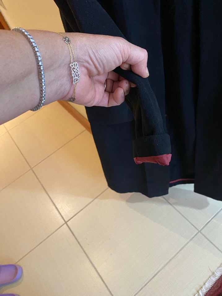 Siyah Uzun Kabanı, Düğmeli, Ofis Şıklığı - Görsel 4