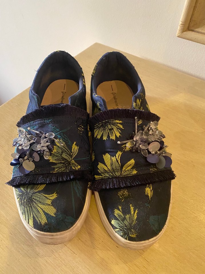 Stradivarius Mavi Nakışlı Platformlu Kadın Spor Ayakkabı - Görsel 2