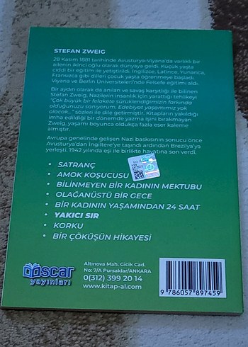  Beden Stefan Zweig - Yakıcı Sır Romanı
