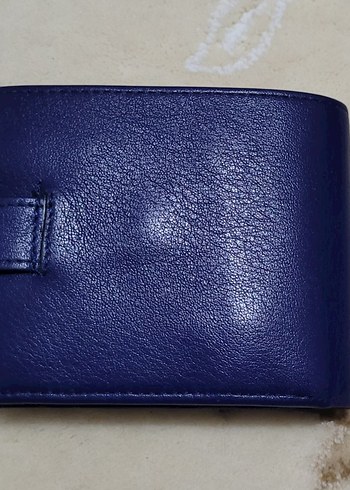 Parlak Mavi Minimalist Garbalia Hakiki Deri Erkek Cüzdanı - Görsel 2