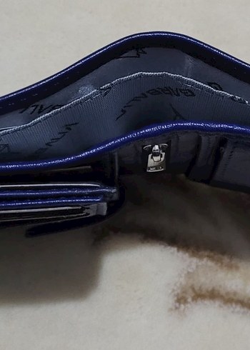 Parlak Mavi Minimalist Garbalia Hakiki Deri Erkek Cüzdanı - Görsel 7