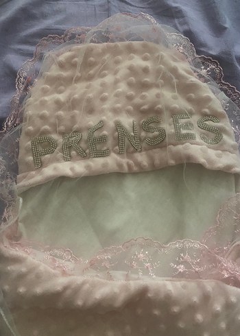 Dantel Detaylı Pembe Kız Bebek Kundak - Görsel 6