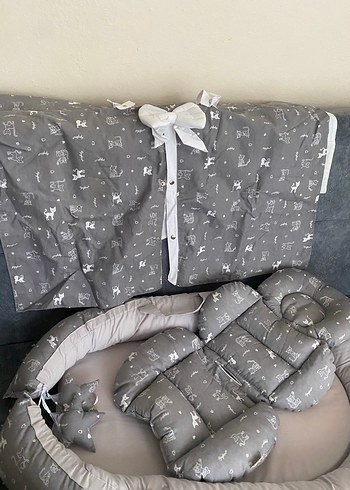 Gri Desenli Bebek Babynest seti - Görsel 5