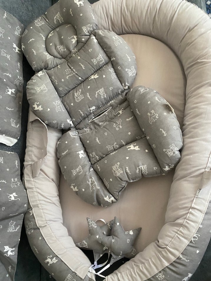 Gri Desenli Bebek Babynest seti - Görsel 3