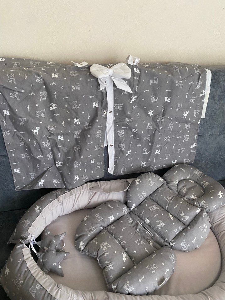 Gri Desenli Bebek Babynest seti - Görsel 5