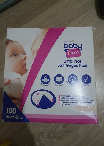 Baby Mom Ultra İnce Jelli Göğüs Pedi Beyaz - Görsel 2