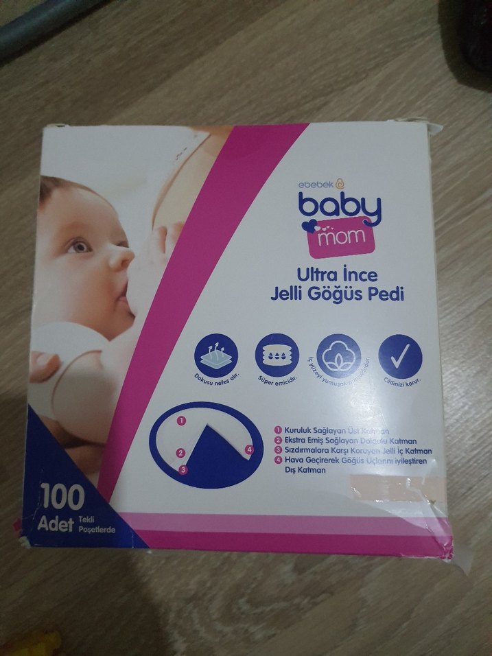 Baby Mom Ultra İnce Jelli Göğüs Pedi Beyaz - Görsel 2