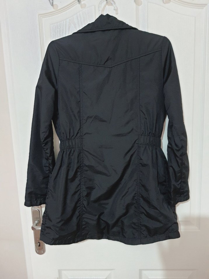 Siyah Düğmeli Midi Street Style Kadın Ceket - Görsel 4