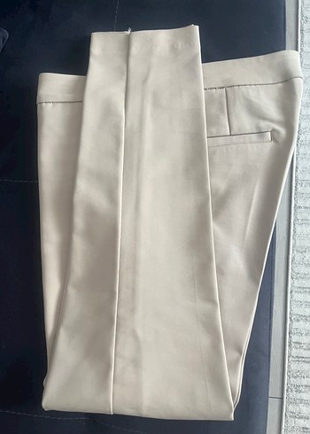 m Beden Bej Kadın Midi Kumaş Pantolon