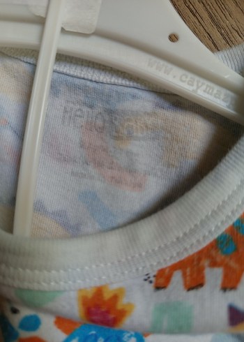 Çok Renkli Baskılı Kısa Kollu Bebek Tulum - Görsel 2