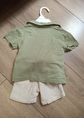 Bej Renkli Erkek Bebek Keten Takım - Görsel 3