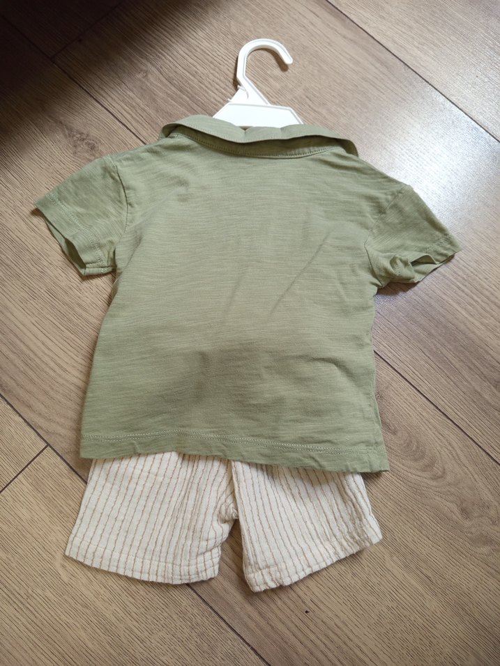 Bej Renkli Erkek Bebek Keten Takım - Görsel 3