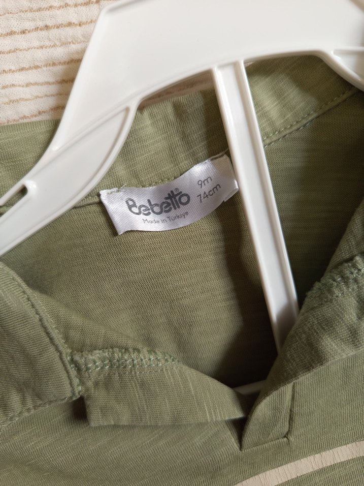 Bej Renkli Erkek Bebek Keten Takım - Görsel 2