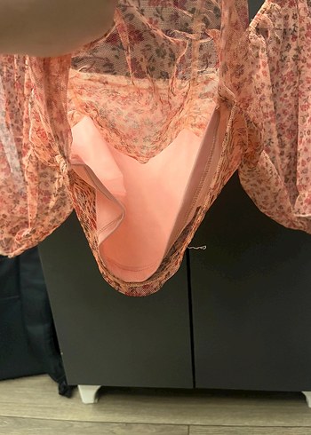 Pembe Kısa Drapeli Bluz - Görsel 5