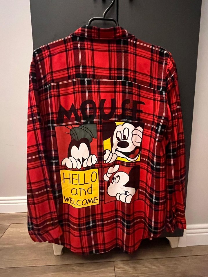 Kırmızı Ekose Desenli Uzun Kollu Kadın Gömlek - Görsel 4