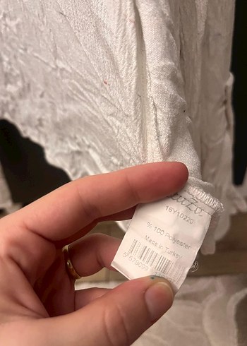 38 Beden beyaz Renk Düğmeli Beyaz Keten Kadın Gömlek
