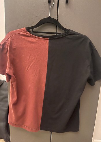 34 Beden bordo Renk bordo siyah Kadın tişört