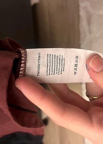 34 Beden bordo siyah Kadın tişört