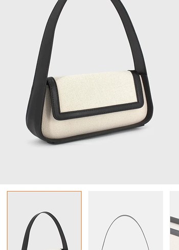 Tokalı Minimalist Beyaz Kadın Çanta