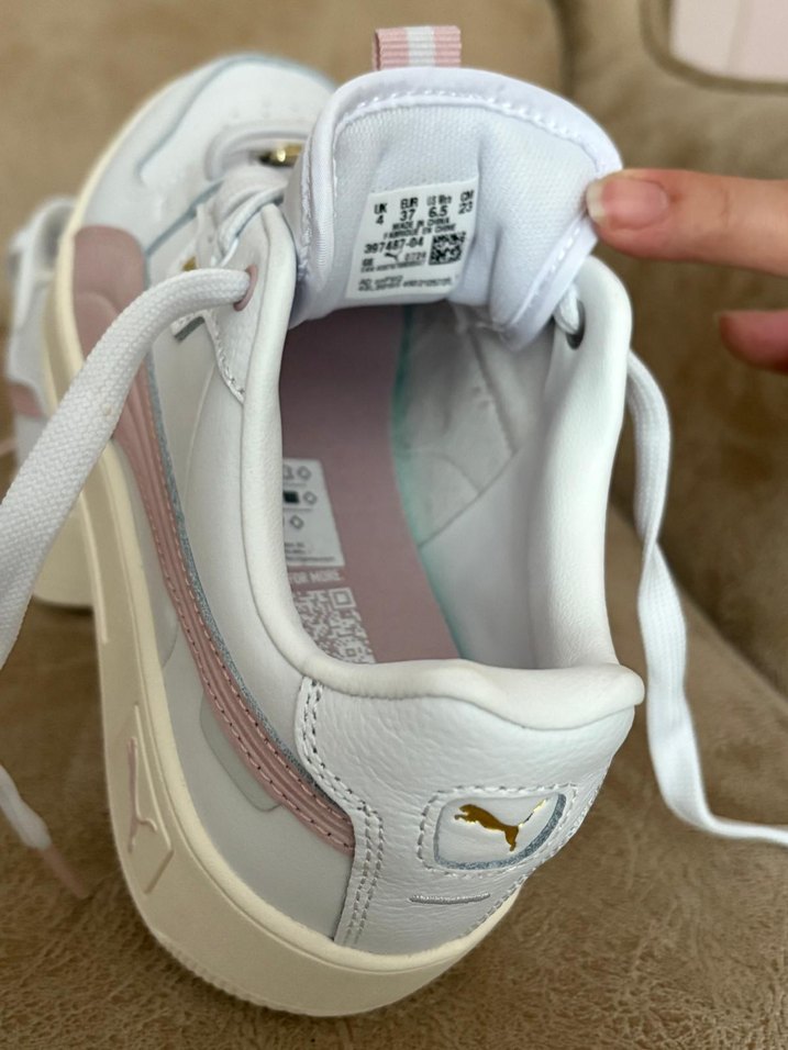 Beyaz Platform Topuklu Kadın Spor Ayakkabı - Görsel 4