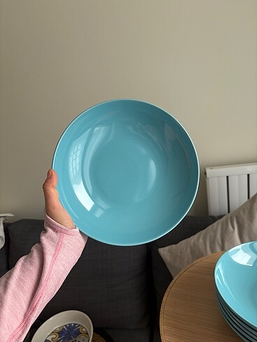 Ikea İKEA MAVİ ÇUKUR 6LI TABAK TAKIMI