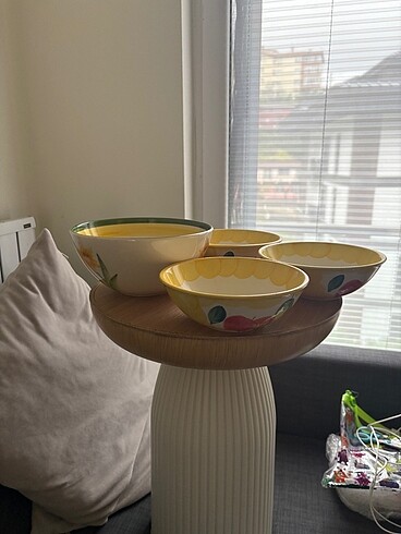 OVAL SALATA KASELERİ BÜYÜK RENKLİ 4LÜ