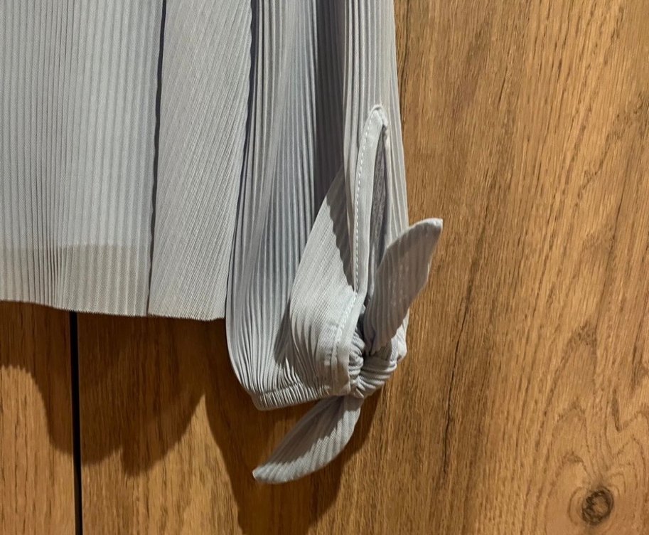 Bebe Mavi Piliseli Uzun Kollu Bluz - Görsel 2