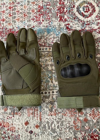 Erkek Kamuflaj Motosiklet Eldiveni - Haki - Görsel 2