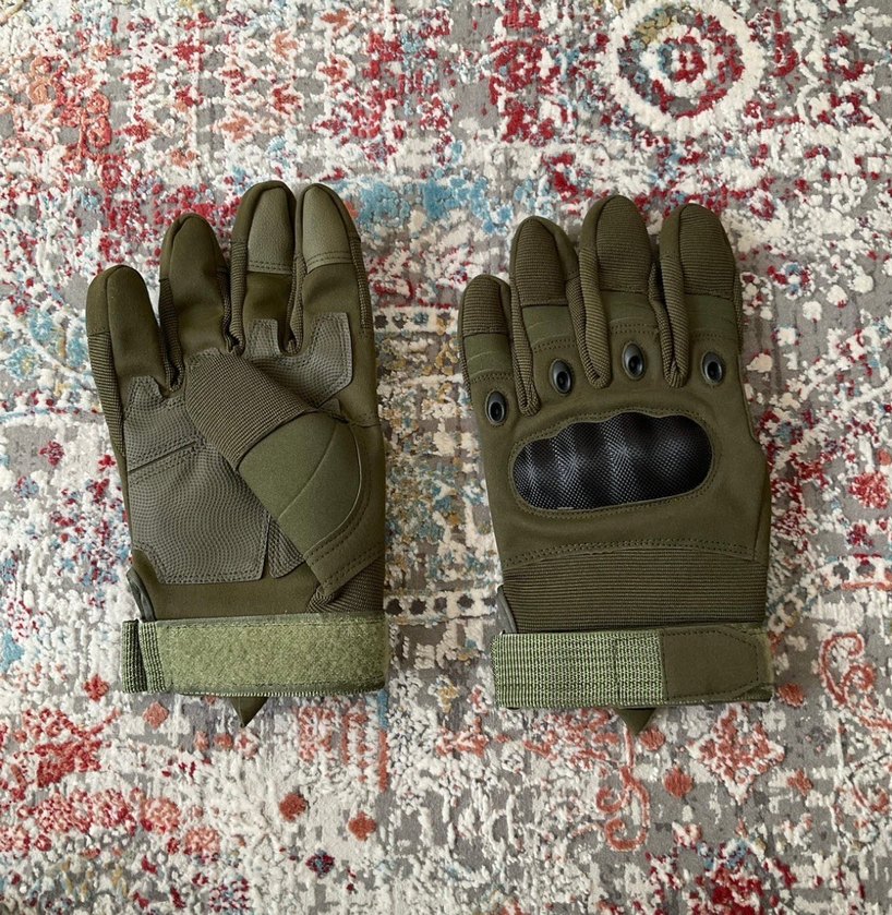 Erkek Kamuflaj Motosiklet Eldiveni - Haki - Görsel 2