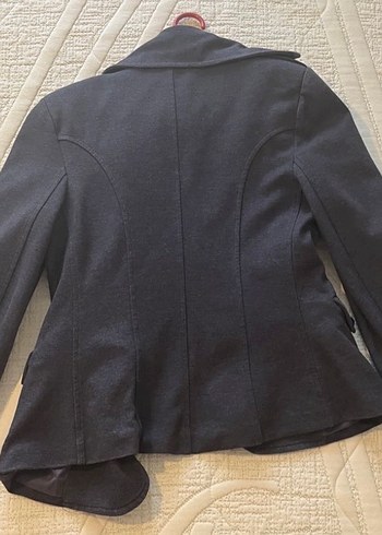 Düğmeli Gri Kadın Blazer Ceket - Görsel 2