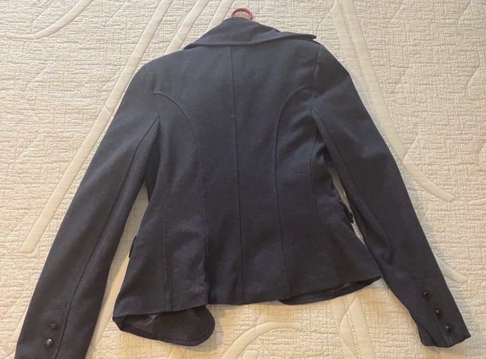 Düğmeli Gri Kadın Blazer Ceket - Görsel 2