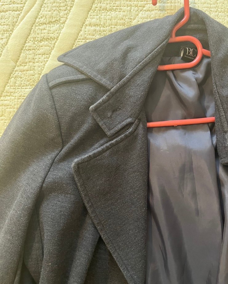 Düğmeli Gri Kadın Blazer Ceket - Görsel 3