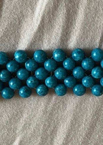 Turkuaz Boncuklu Bohem Bileklik - Görsel 2