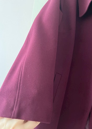 52 Beden bordo Renk Bordo Uzun Kollu Düğmeli Kabanı