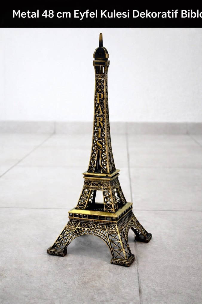 Eyfel Kulesi Metal 48 cm Dekoratif Biblo - Görsel 2