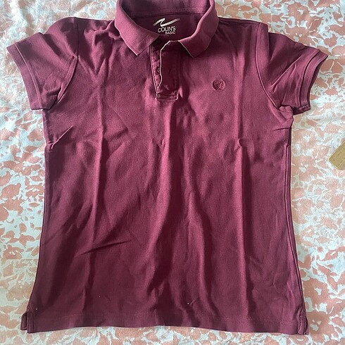 Colins bordo Polo yaka tişört