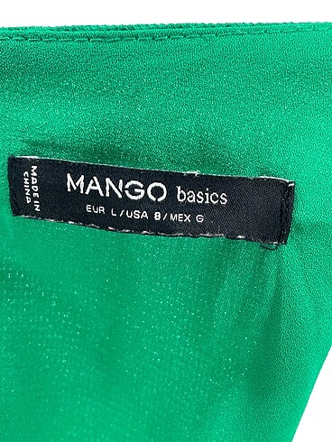 l Beden yeşil Renk Mango Kısa Elbise %70 İndirimli.