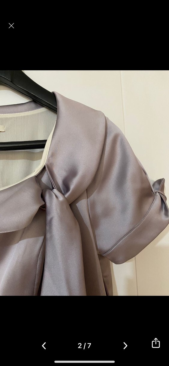 Bej Gri Drapeli Midi Elbise - Görsel 2