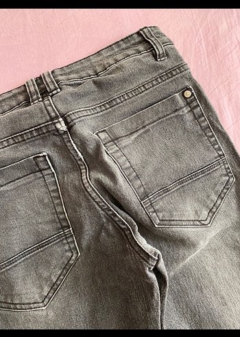 Gri Normal Kesim Erkek Denim Pantolon - Görsel 5