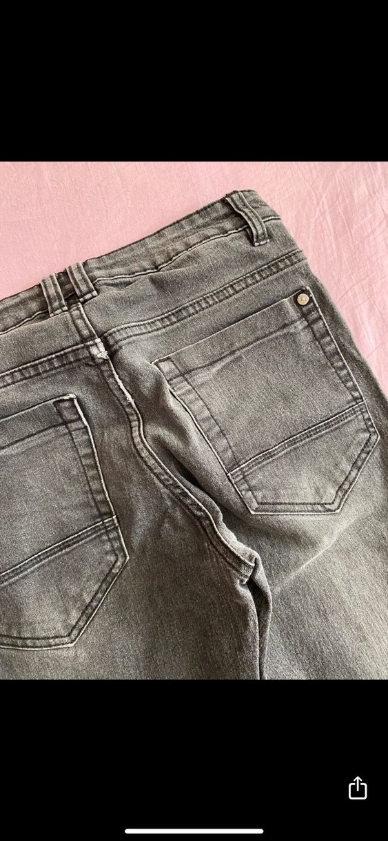 Gri Normal Kesim Erkek Denim Pantolon - Görsel 5