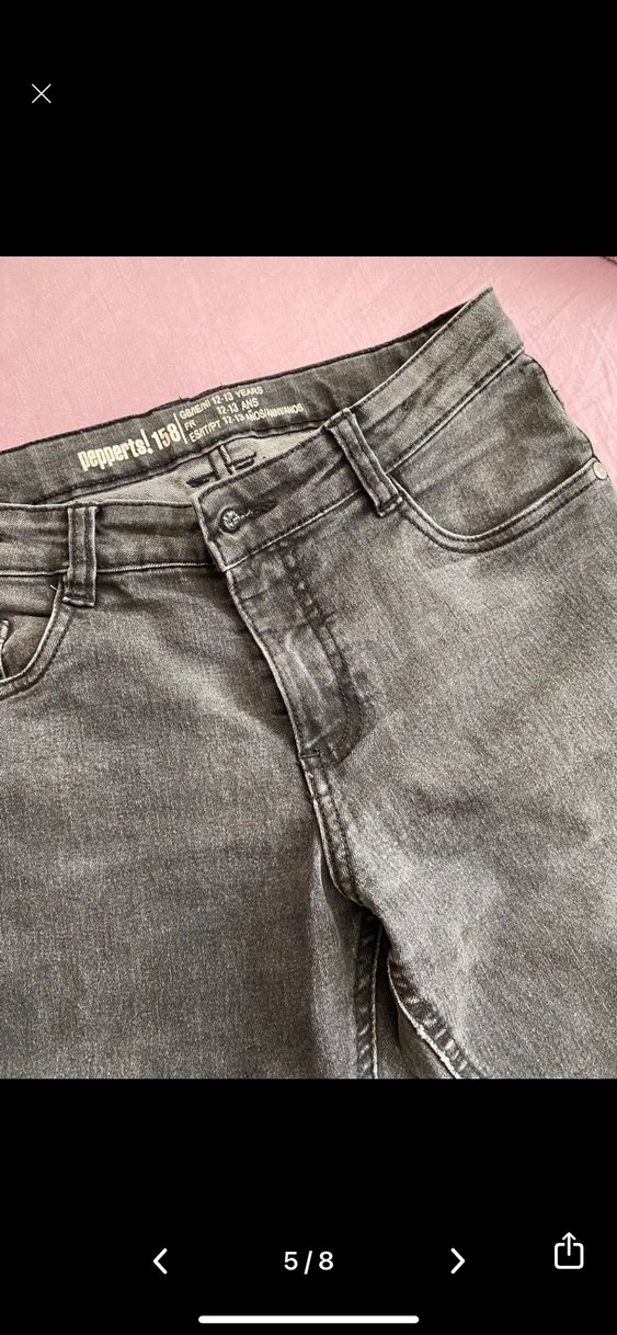 Gri Normal Kesim Erkek Denim Pantolon - Görsel 4