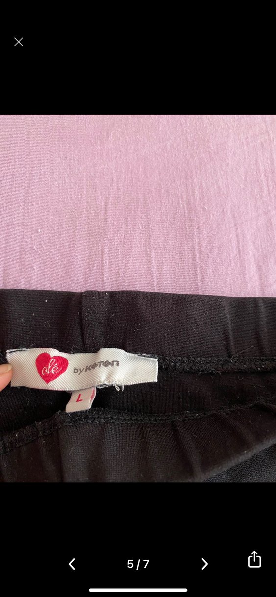 Koton Siyah Elastik Kadın Spor Tayt - Görsel 3