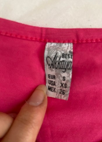 Kelebek Baskılı Kız Tişörtü, Koyu Pembe - Görsel 2