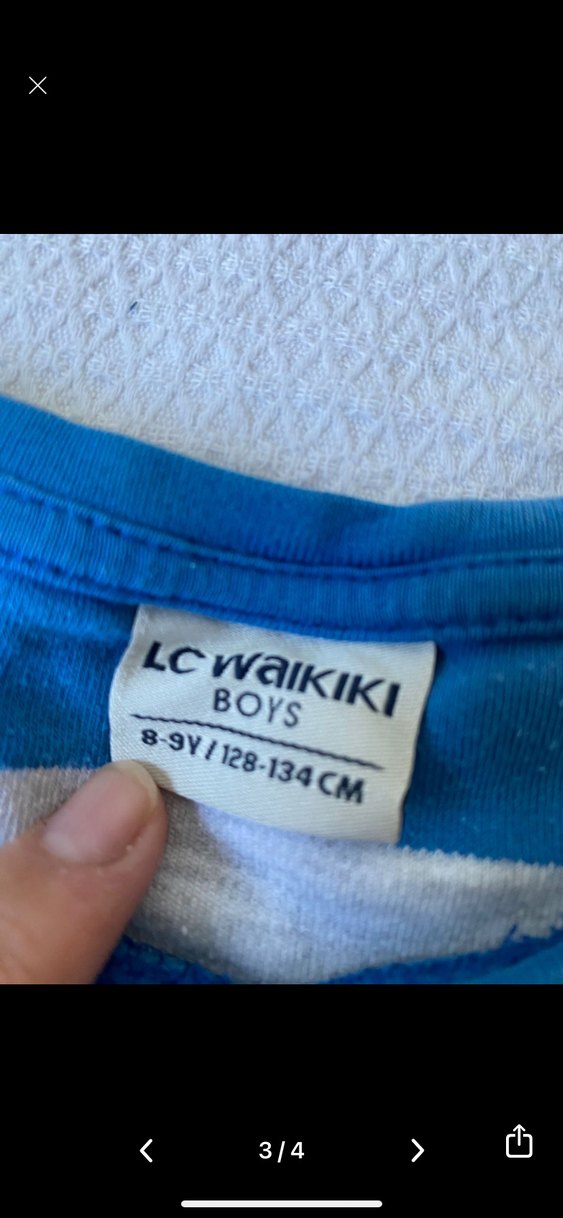 Mavi Gri Çizgili Erkek Sweatshirt - Görsel 2