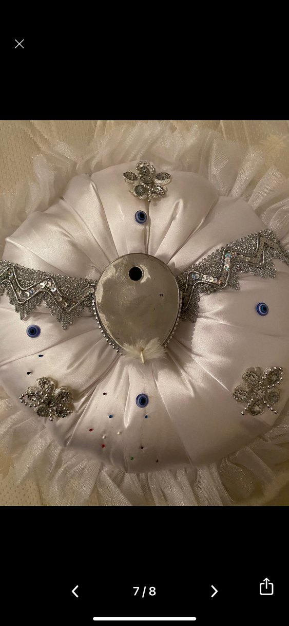 Beyaz Fırfırlı Düğün Aksesuarı - Görsel 5