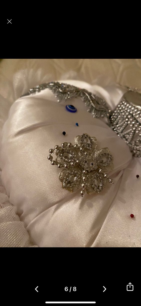 Beyaz Fırfırlı Düğün Aksesuarı - Görsel 4