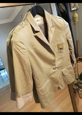 Bej Süet Kadın Blazer Ceket